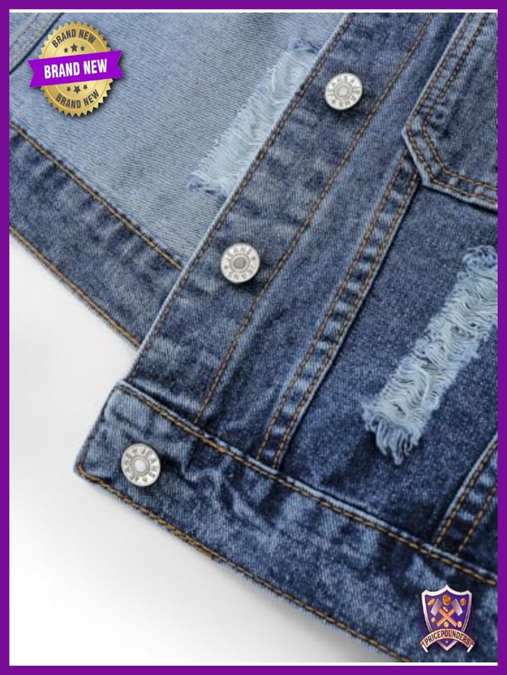 Denim Vest for Women Button Down Sleeveless Western Jean Vest Top - Picture 3 of 6